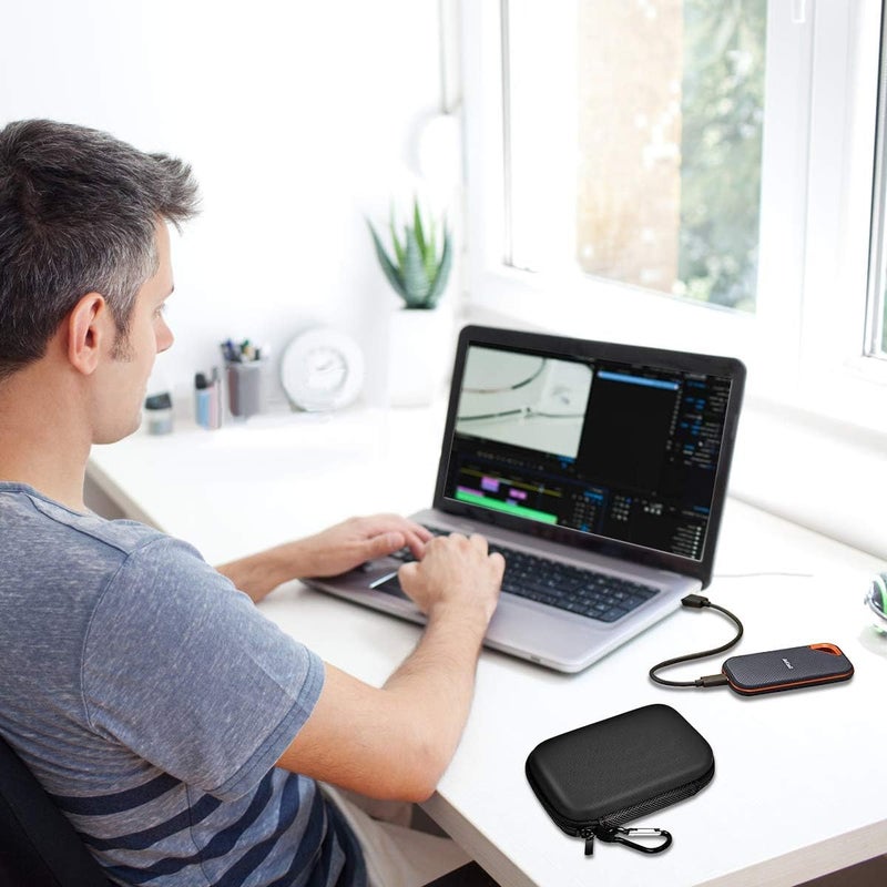 GWCASE حافظة صلبة متوافقة مع SanDisk Extreme PRO 500GB 1TB 2TB 4TB SSD خارجي محمول. حاملة سفر لمحرك الحالة الصلبة Crucial X8 (صندوق فقط) - Image 5